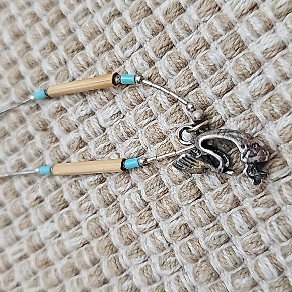 Native American Sterling Silver 925 necklace with beads and pendant 16 i… - Picture 7 of 7